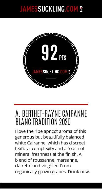 suckling a berthet rayne cairanne blanc tradition 2020 